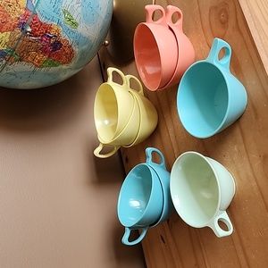 Vintage MELMAC cups Tecoware Texas Ware